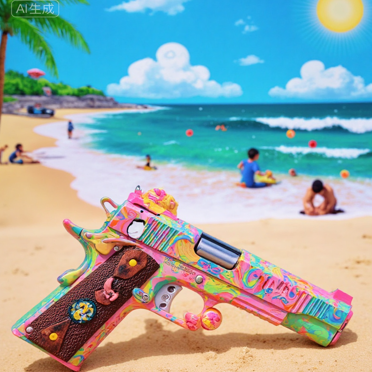 新款高定AQK1911f全冰凉一建空挂快拆男孩玩具枪