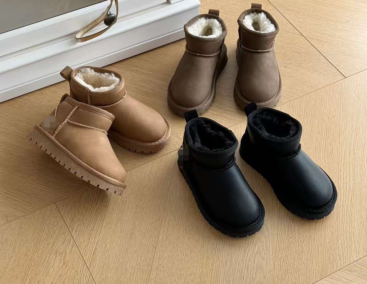 儿童雪地靴2026新款冬季加绒加厚保暖棉鞋皮面防水男女童皮面棉靴,童鞋/婴儿鞋/亲子鞋,皮靴,淘宝优惠券,粉丝福利购,淘宝优惠卷