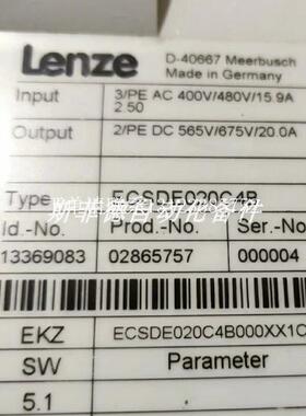 {银河工控}询价ECSDE020C4B  伦茨/LENZE 伺服驱动器 库存质保现