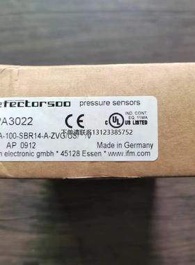 询价全新原装正品 IFM易福门 PA3022 压力传感器 现货销售