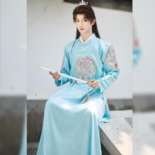 新款原创唐圆领袍织缺胯襕袍汉服男女古装侠客状元郎伴郎新郎服