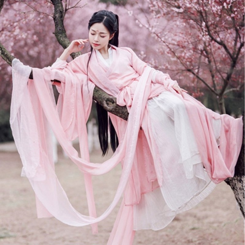 古装魏晋风汉服嫦娥飘逸仙女清新淡雅古风cos红昭愿影楼摄影写真