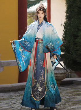 紫色仙侠玄月神君交领汉服套装