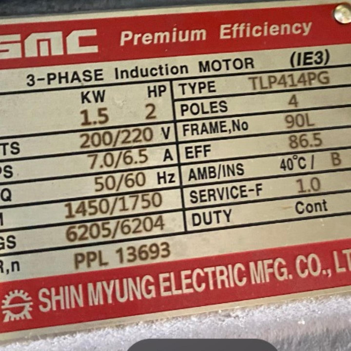 SMC  SHIN MYUNG 1三项感应电机 TLP414PG