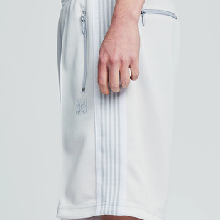 老夫子 needles 蝴蝶刺绣 复古织带 运动休闲 男女短裤拉链五分裤