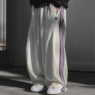老夫子 Needles 2024ss 百搭HD阔腿裤 os宽版直筒 运动灯笼胖胖裤