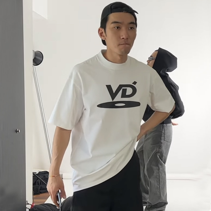 老夫子 vujade006 cleanfit 黑白纯色 kenijima同款vcd 短袖t恤