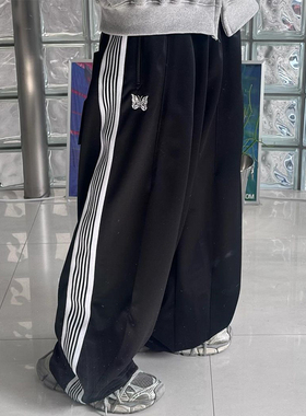 老夫子 needles HD pant胖胖裤 日系复古阔腿气球裤 条纹潮流男女