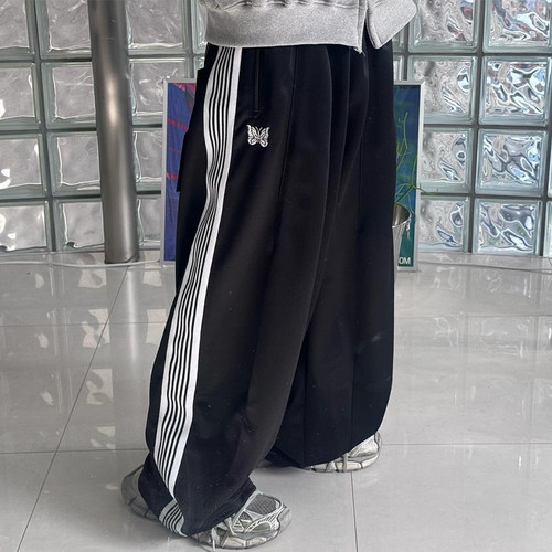 老夫子 needles HD pant胖胖裤 日系复古阔腿气球裤 条纹潮流男女