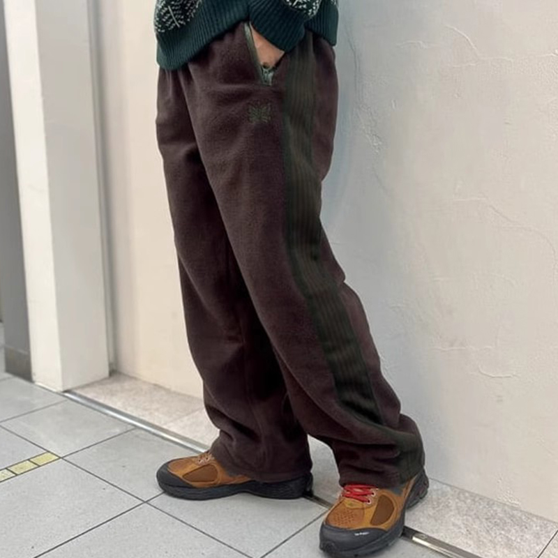 needles直筒休闲运动摇粒绒长裤