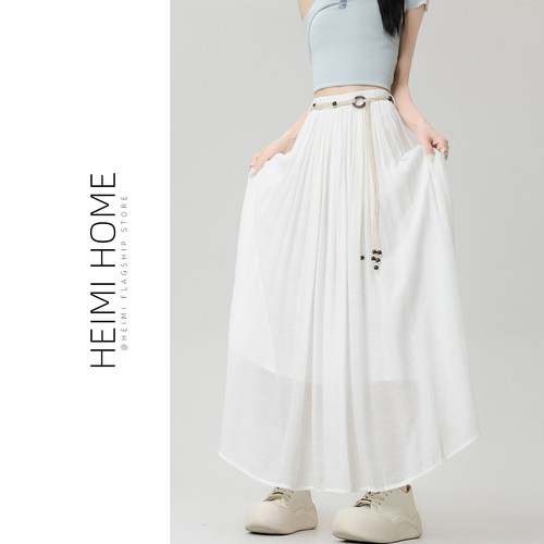 2025夏薄款慵懒感大摆棉麻山本裙
