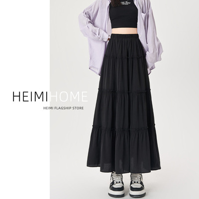 芭蕾风蓬蓬蛋糕裙垂坠感a字长裙