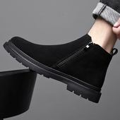 男款 马丁靴男高帮休闲鞋 中帮切尔西靴黑色时尚 皮鞋 2025秋冬季 新款