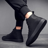 男鞋 男潮流帆布鞋 透气男鞋 板鞋 高帮鞋 休闲鞋 子韩版 男百搭潮鞋 中帮