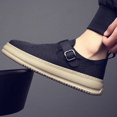 男款 一脚蹬懒人透气板鞋 鞋 帆布鞋 夏季 休闲百搭布鞋 子2025新款 男士