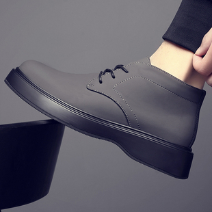 马丁靴男款2025新款秋冬季高帮男鞋透气英伦真皮靴子时尚休闲皮鞋