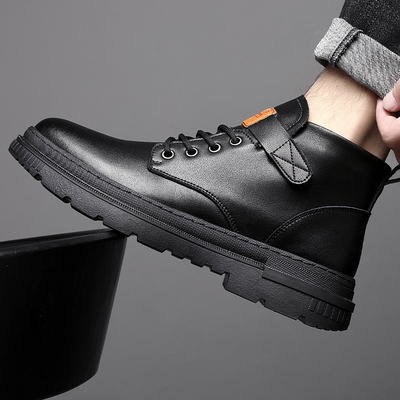 马丁靴男款2025新款秋冬季中低帮