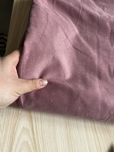 宽1.45米左右 2米 纯棉灯芯绒面料 金点点 粉紫色