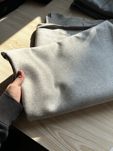 宽1.45米左右 燕麦色 双面羊毛绒面料 外贸新款 软