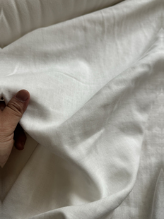 新款 宽1.45米左右 白色 面料 双层棉麻布料 2米