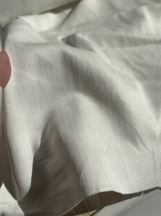 纯棉 人字纹 纱卡布料 0113面料 一米 宽1.45米左右 白色