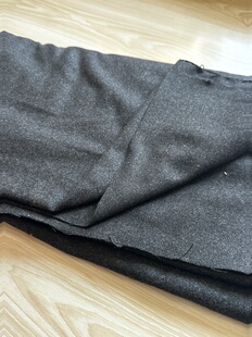 黑灰色 宽1.45米左右 偏薄 面料 毛呢布料 2米