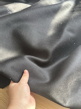 一米 黑色 春秋款 双面羊绒 软 布料 3523面料（宽1.45米左右）