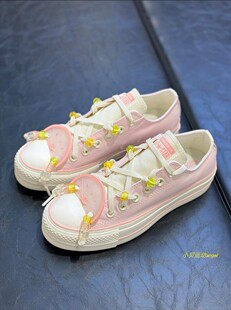 Converse匡威 正品女子All star 柠檬元素低帮厚底鞋帆布鞋A10072