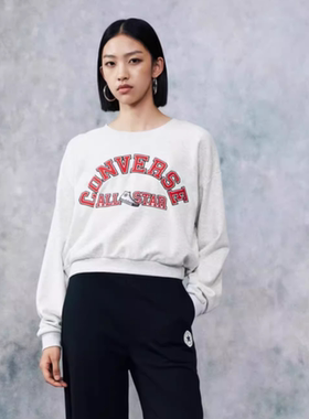 CONVERSE匡威短款休闲潮时尚上衣学院风卫衣女子10026777-A02-A03