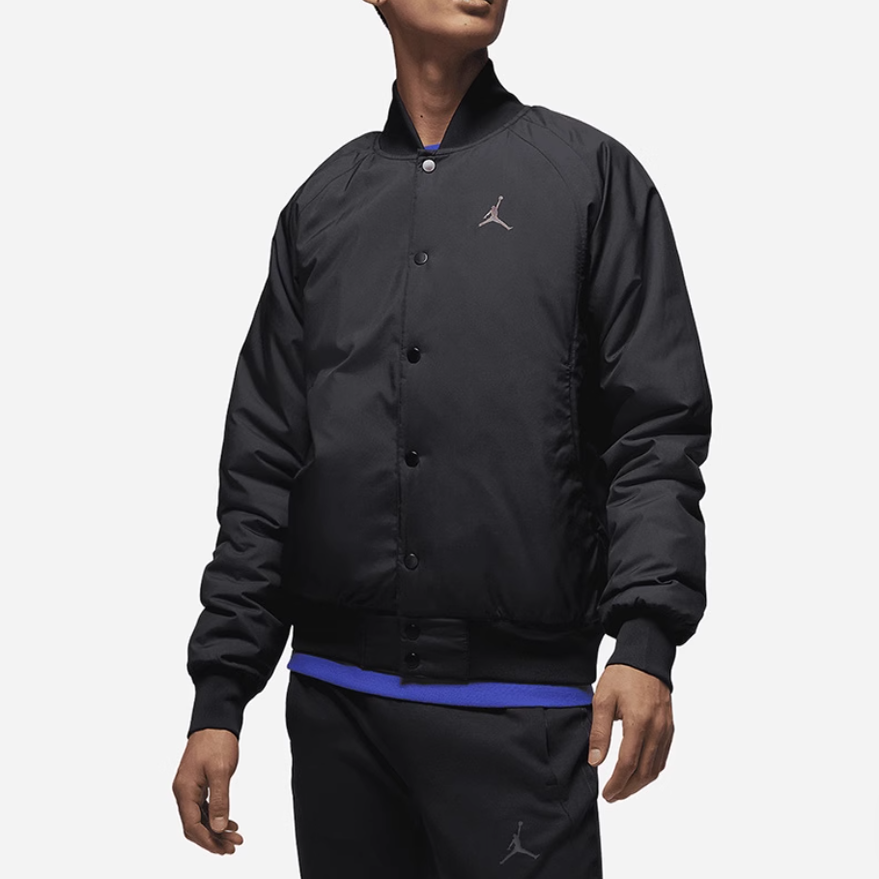 Nike耐克Air Jordan男子黑色休闲立领夹棉运动外套DV9792-010