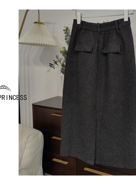 LATE PRINCESS【简单】冬装新款时尚显瘦百搭半身裙