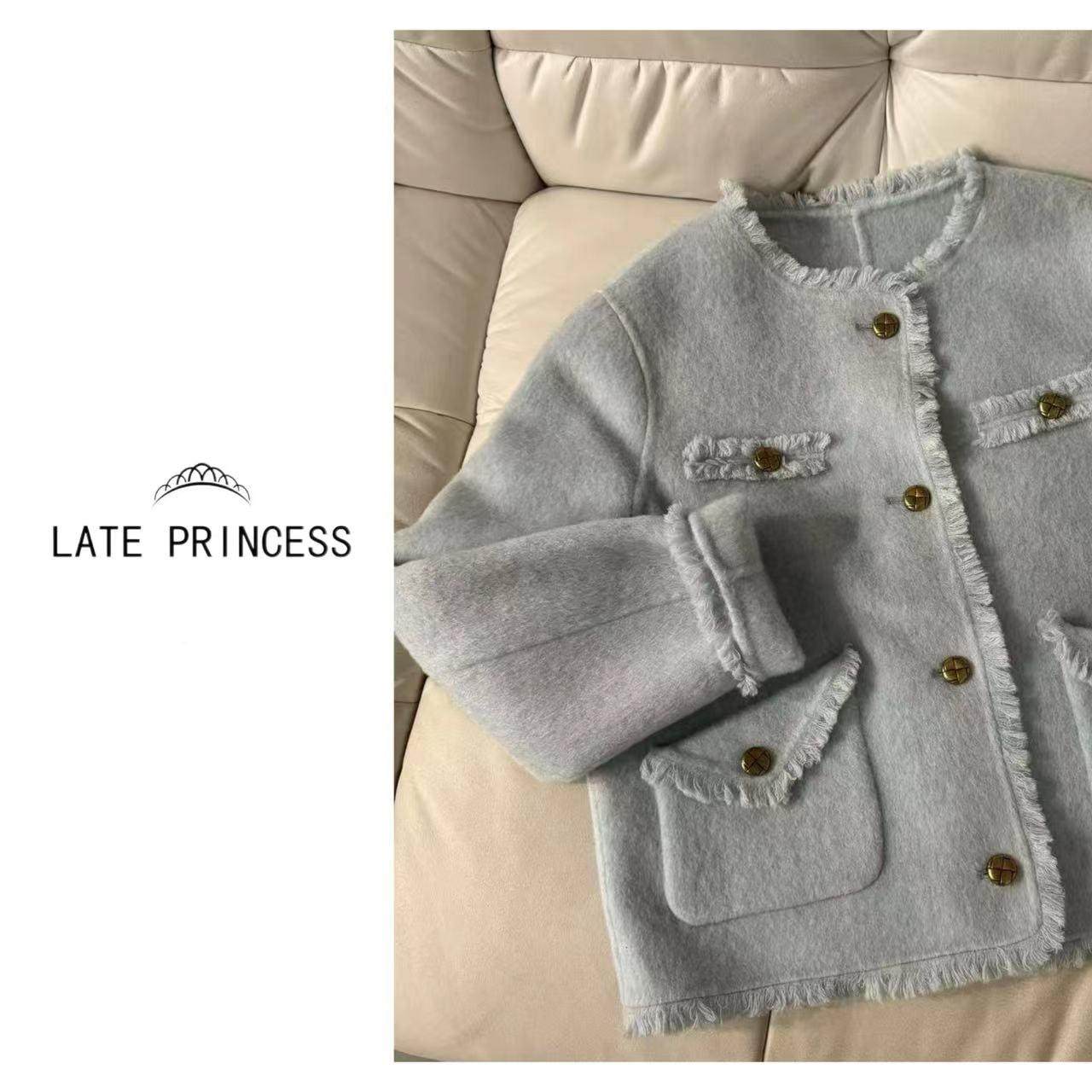 LATE PRINCESS 【松弛笔记】冬装自制小香风女士短款双面呢短外套,女装/女士精品,毛呢外套,淘宝优惠券,粉丝福利购,淘宝优惠卷