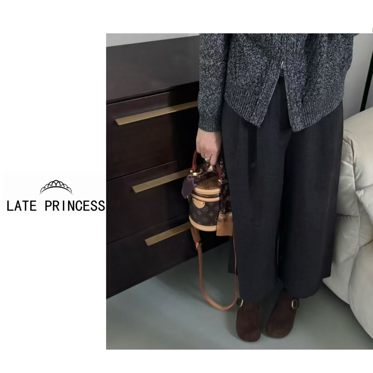 LATE PRINCESS【佩妮】2025秋季新款时尚显瘦八分裤