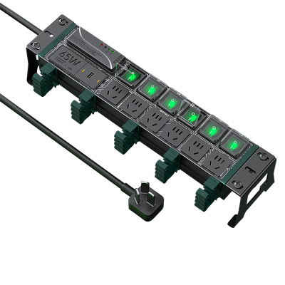 德木桌面插座65w氮化镓快充滤波