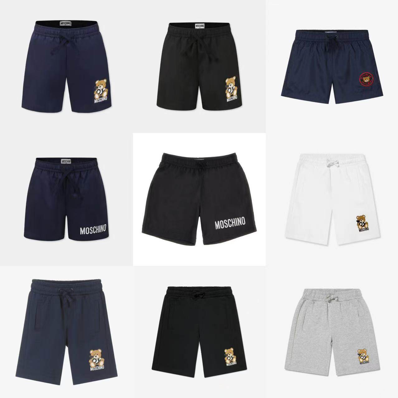 3z现货moschino童装25春夏儿童裤子印花卡通百搭运动裤短裤