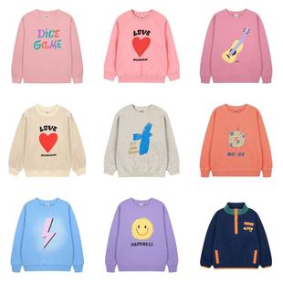 彩色logo长袖 25秋冬儿童卫衣绒衫 打底 Mallow童装 现货Jelly