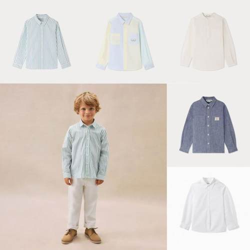 男童学院风打底内搭衬衫