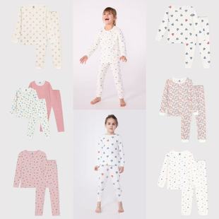 长袖 25秋冬女童睡衣套装 居家服亲肤打底 Bateau童装 现货Petit