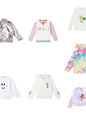 现货Stella mccartheny kids童装25秋冬女童儿童长袖圆领卫衣