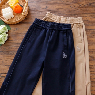 七七熏 好品质~女童休闲显瘦罗马布弹力阔腿裤 春秋中大童运动裤