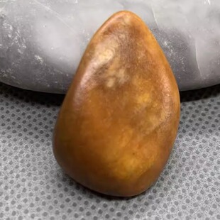 宝玉缘 和田玉籽料原石 黄沁 坠子 手串籽 板栗黄