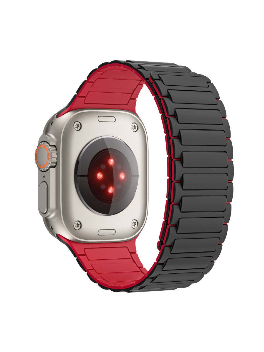 COMPATIBLE APPLE WATCH STRAP MAGNETIC APPLEWATCH S8910ULTRA SILICONE IWATCH SE567 TWO-COLOR