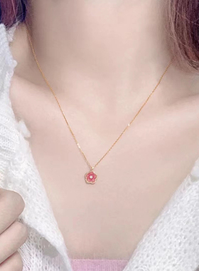 2026年新款桃花女甜美锁骨链