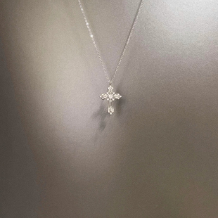 Vintage古着十字架项链女款2026新款颈链高级感轻奢小众镂空吊坠