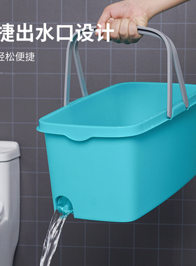 滑轮洗拖把桶长方形家用海绵拖布桶排水洗涮拖把盆塑料墩布桶收纳