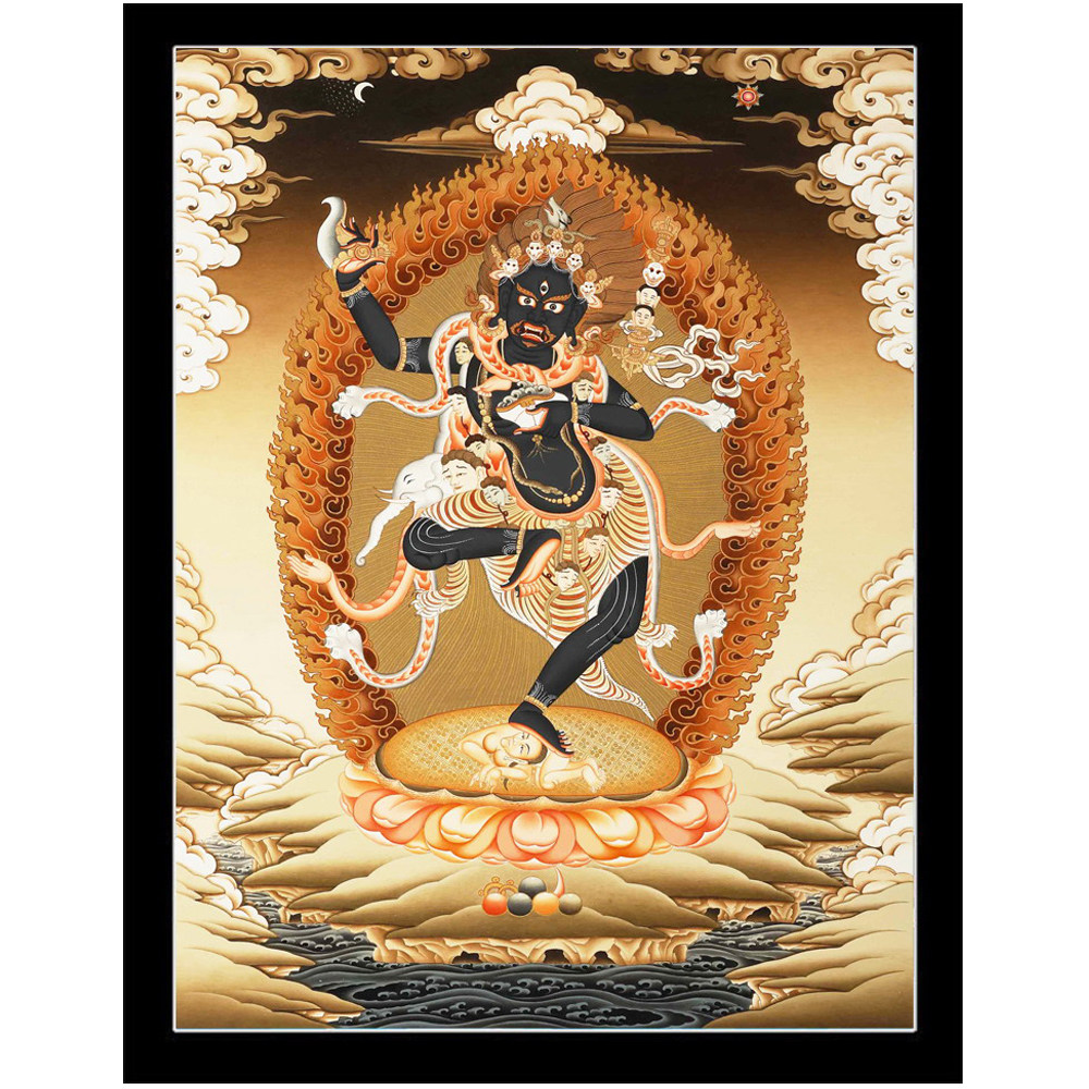 精品新款黑忿怒空行母十字绣套件清晰印花不偏格简单易绣送小工具