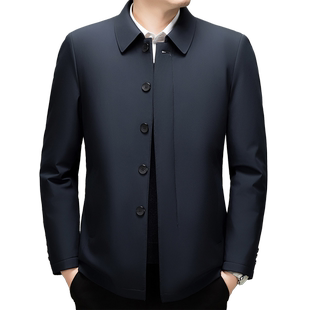 商务行政夹克中老年男人一衣三穿羽绒内胆可脱卸秋冬外套百搭通勤