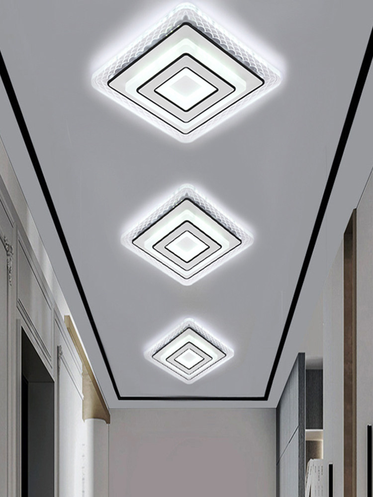 走廊灯吸顶灯现代简约灯具菱形中山玄关灯创意法式过道灯阳台灯