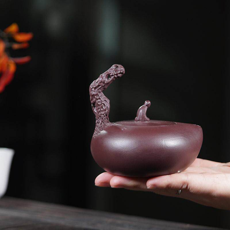 全纯手工紫砂壶正宗宜兴原矿无相佛小品提梁壶家用泡茶壶具套装