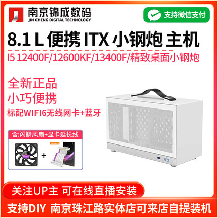 闪鳞S300 12400F/12600KF/13400Fmini手提S400DIY便携主机ITX整机